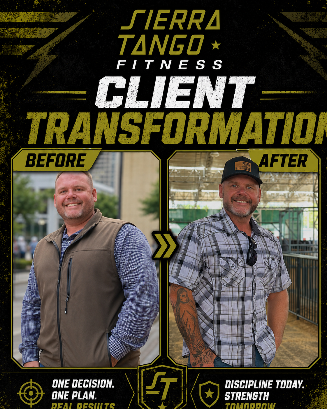Sierra Tango Fitness client before and after transformation